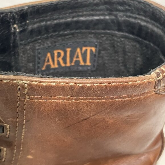 Ariat Heritage Lacer Lace Up Cowboy Western Boots Mens 9D Brown Leather